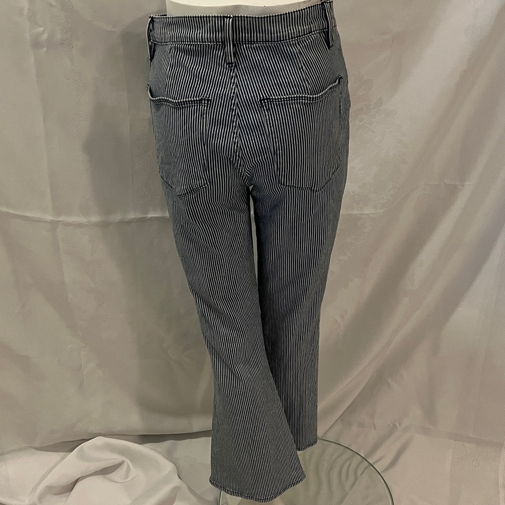 Frame Denim Blue and White Striped Ankle Jeans - Picture 12 of 12
